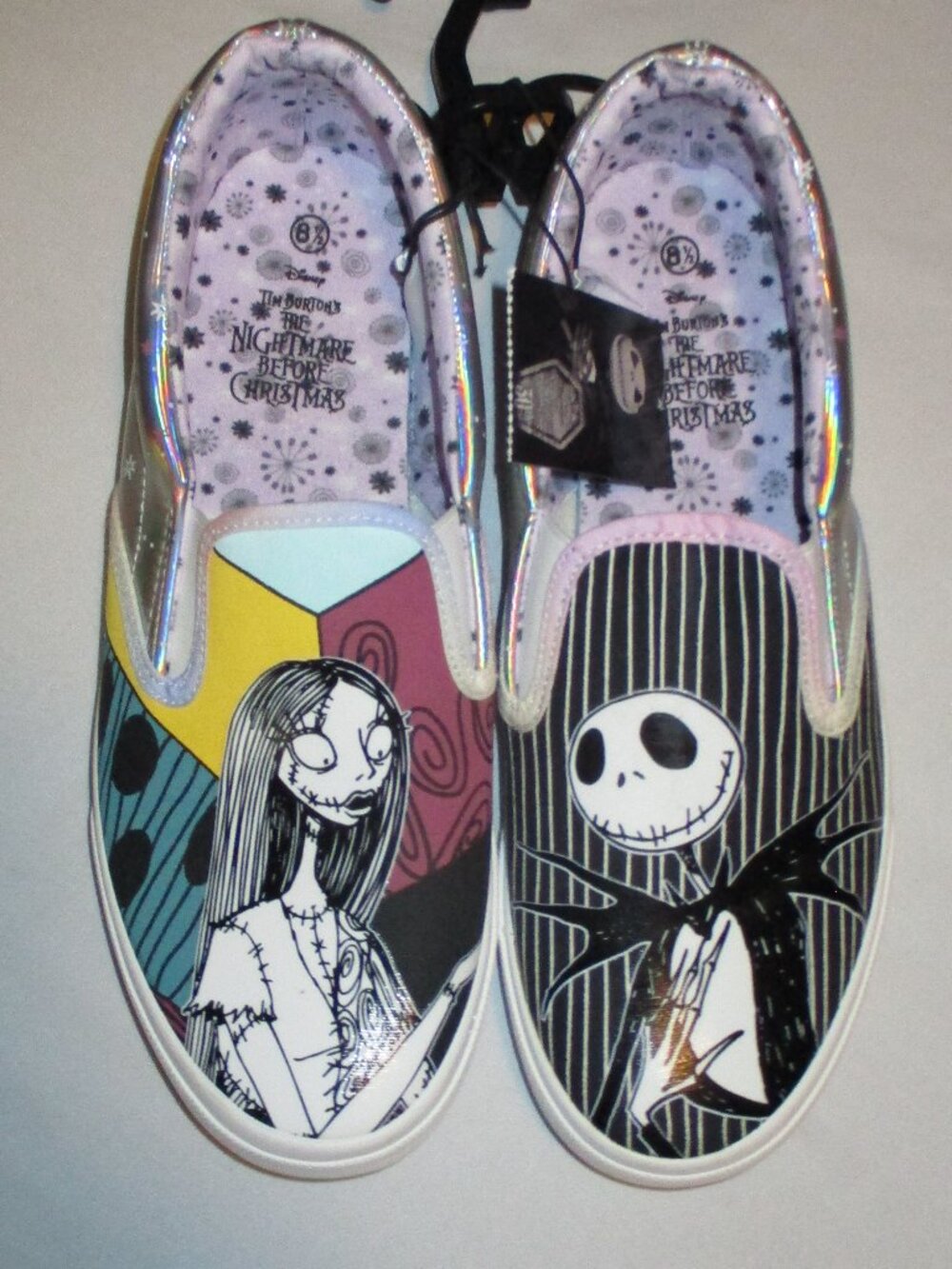 NWT size 8.5 Jack Sally Hand Painted Canvas Shoes Custom Casual Sneaker Slip on